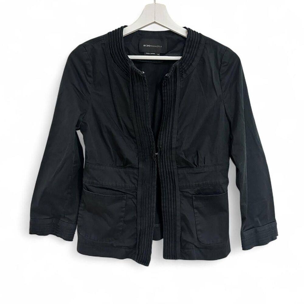 BCBG MaxAzria Lightweight Pleated Blazer Jacket Women’s Size Small